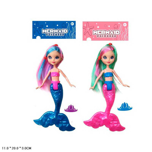 Лялька мален. Русалонька арт. YL002-23 (240шт/2) мікс 2 види з аксесуарами YL002-23