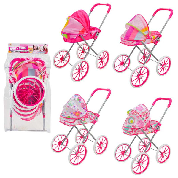 Коляска для ляльок 4 види в асортименті червона 62см YZ918-5/6/7/13