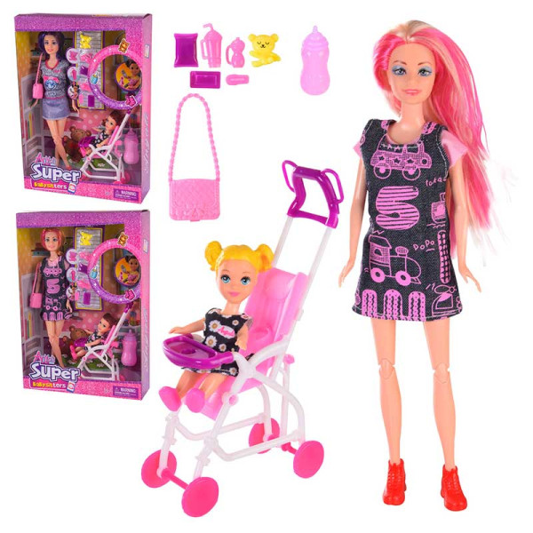Лялька типу Барбі з дитиною та аксесуарами 2 види в асортименті 120-3