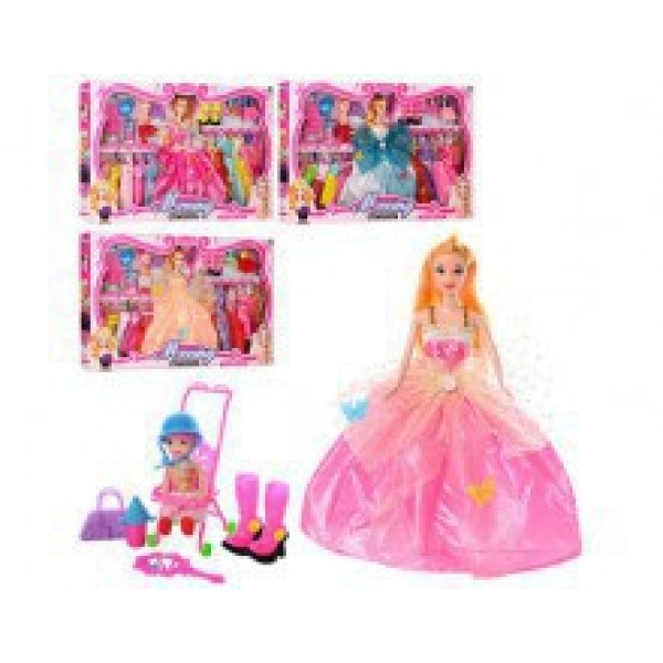 Лялька з вбранням 28см донька 10см з аксесуарами (мікс видів) YX032D