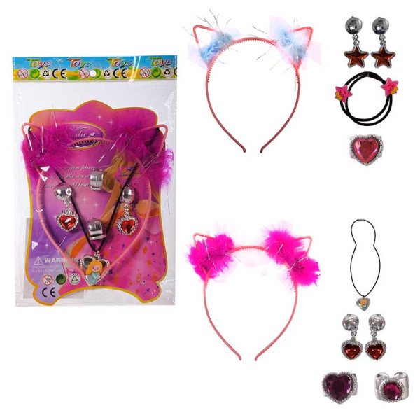 Аксесуари для дівчаток 2 види.обручсережкирезиночкина планш 20*14 8901-31/32