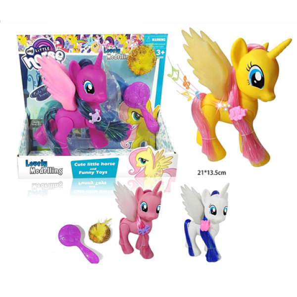 Єдиноріг із крилами аксесуари музика світло HS9680 Єдиноріг із крилами аксесуари музика світло HS9680