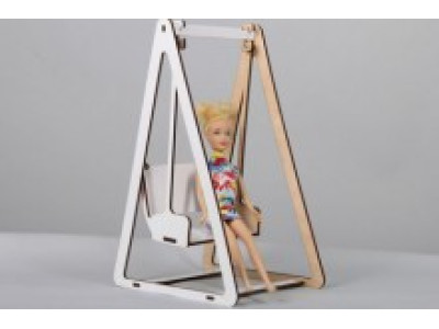 Гойдалки деревяні для ляльки