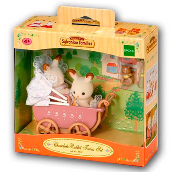 Набір Шоколадні Кроленята-двійнята в колясці (арт. 2206) 5018