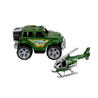 Іграшковий Військовий транспорт ТехноК гелікоптер і машинка 9130 Іграшковий Військовий транспорт ТехноК гелікоптер і машинка 9130