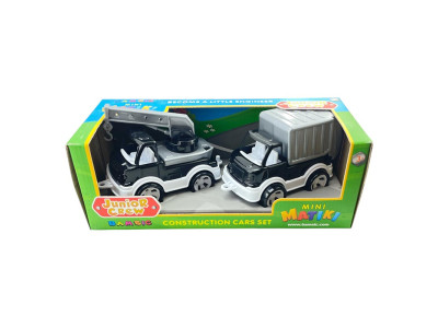 Набір машинок Бамсік кран з сміттєвозом 002/15_Black-Gray