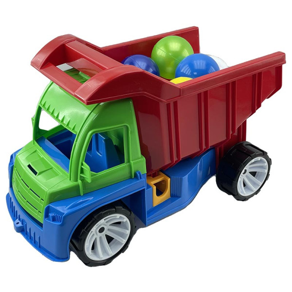 Машинка "Алекс" з маленькими кульками 087_Green-Red