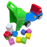 Машинка "Алекс" з маленькими кубиками 088_Red-Green