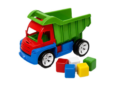 Машинка "Алекс" з маленькими кубиками 088_Red Green Blue