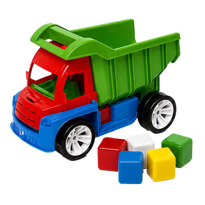 Машинка "Алекс" з маленькими кубиками 088_Red Green Blue