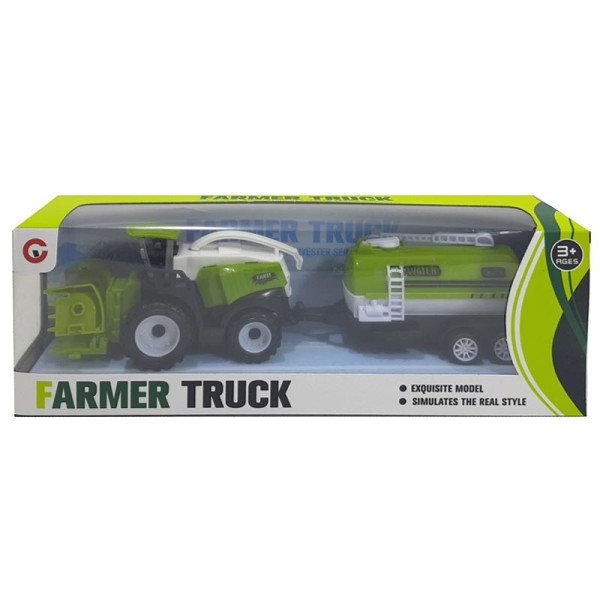 Комбайн з причіпом інерційний в коробці 9975-7B р.26*65*88см 9975-7B Комбайн з причіпом інерційний в коробці 9975-7B р.26*65*88см 9975-7B