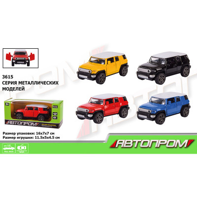 Машина метал. "АВТОПРОМ"1:324 кольоривiдкр.дверів кор.16*7*7см 3615