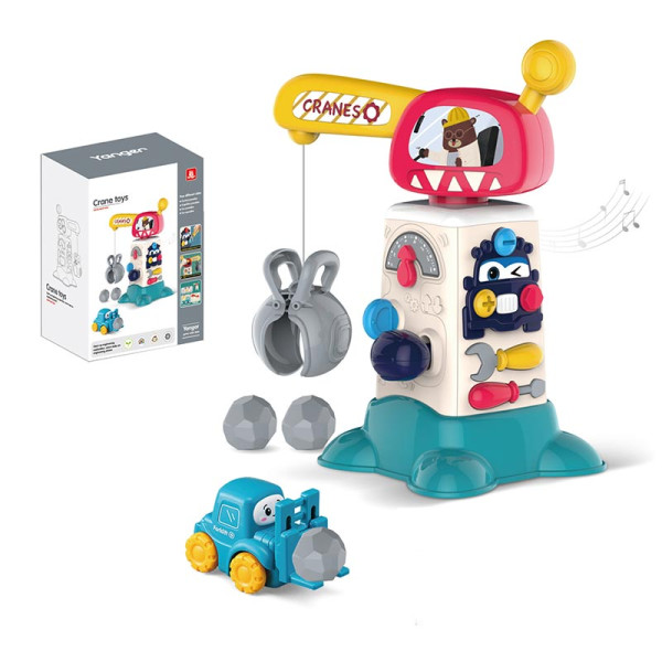 Ігровий набір Підйомний кран з машинкою і інструментами 2158
