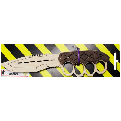 Сувенірний ніж Сувенір Декор Кастет з дерева KNU