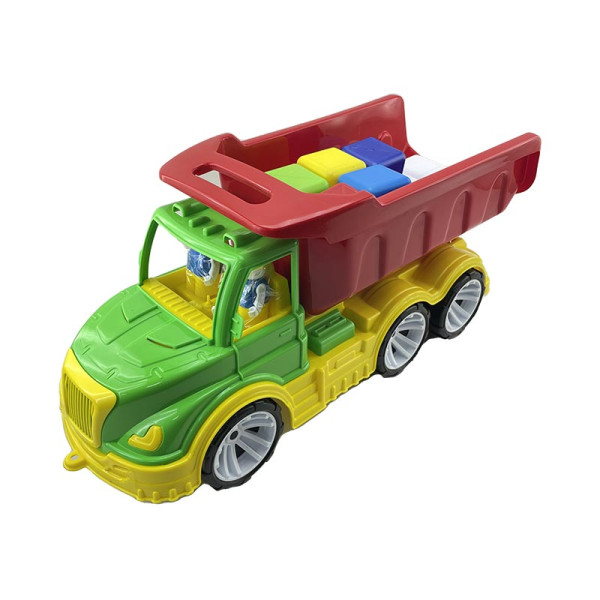 Машинка "Самоскид Mati " з кубиками Бамсик 009/14_Green-Red Машинка "Самоскид Mati " з кубиками Бамсик 009/14_Green-Red