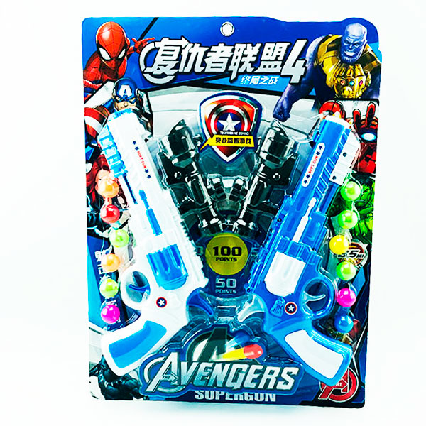 Дитячий набір пістолетів "Месники" синій Е79 blue