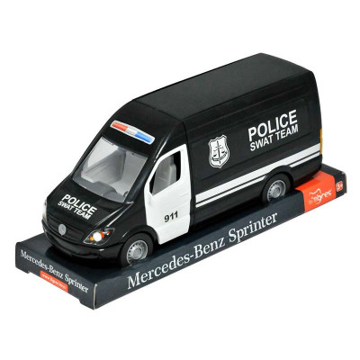 Машинка Tigres "Mercedes-Benz Sprinter" чорна поліцейська 39721