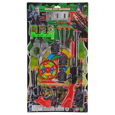 Військовий набір автомат + пістолет 6 снарядів на присосці наручники мішень 2288-2 Військовий набір автомат + пістолет 6 снарядів на присосці наручники мішень 2288-2