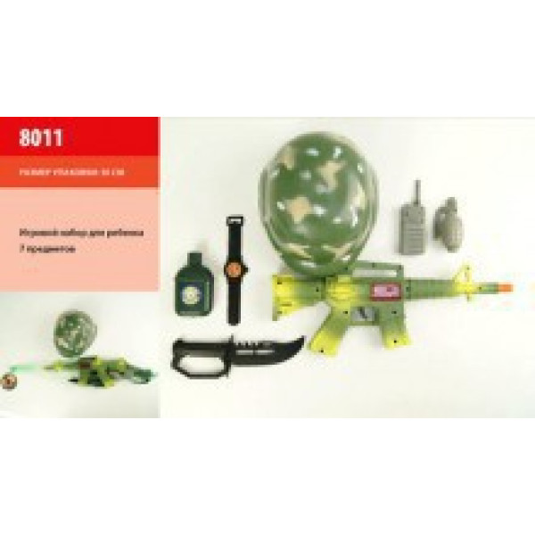 Дитячий "Військовий набір із каскою" (7 предметів) 8011 Дитячий "Військовий набір із каскою" (7 предметів) 8011
