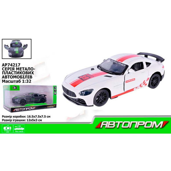 Машина мет. АВТОПРОМ 1:32 відчиняются двері AP74217_White Машина мет. АВТОПРОМ 1:32 відчиняются двері AP74217_White
