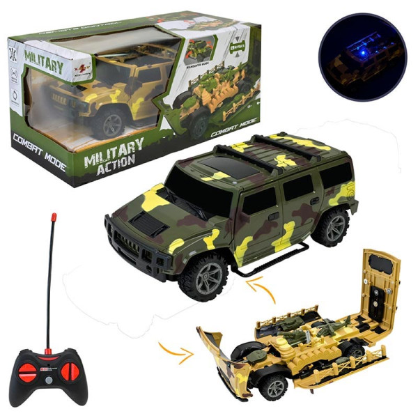 Машинка військова на радіокеруванні на батарейках розкладається 869-30A_Green Машинка військова на радіокеруванні на батарейках розкладається 869-30A_Green
