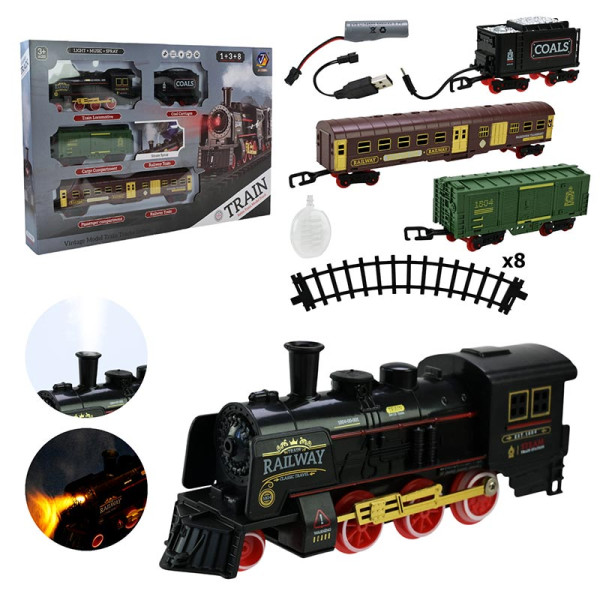 Залізниця з димом світлом і звуком на акумуляторі 652-X20 Залізниця з димом світлом і звуком на акумуляторі 652-X20