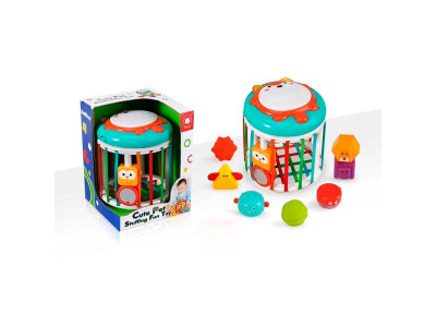 Логіка тактильна з музикою на батарейках 6 вкладишей барабан 829 Логіка тактильна з музикою на батарейках 6 вкладишей барабан 829