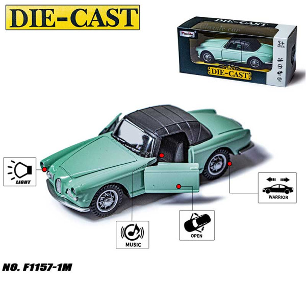 Машинка Tian Du DIE CAST F1157-1M green світло звук F1157-1M green Машинка Tian Du DIE CAST F1157-1M green світло звук F1157-1M green