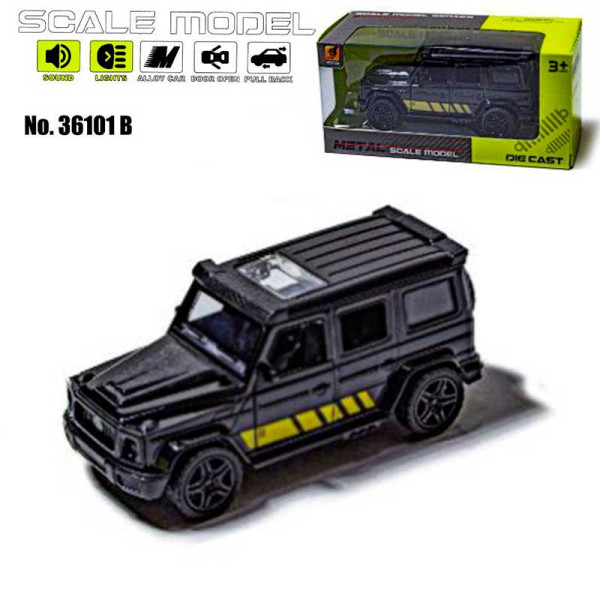 Машинка Scale model 36101B black світло звук 36101B black