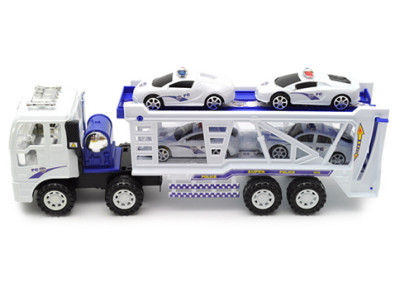 Автотрейлер "Поліція" + 4 машинки 457х122х17 см RJ6601A Автотрейлер "Поліція" + 4 машинки 457х122х17 см RJ6601A