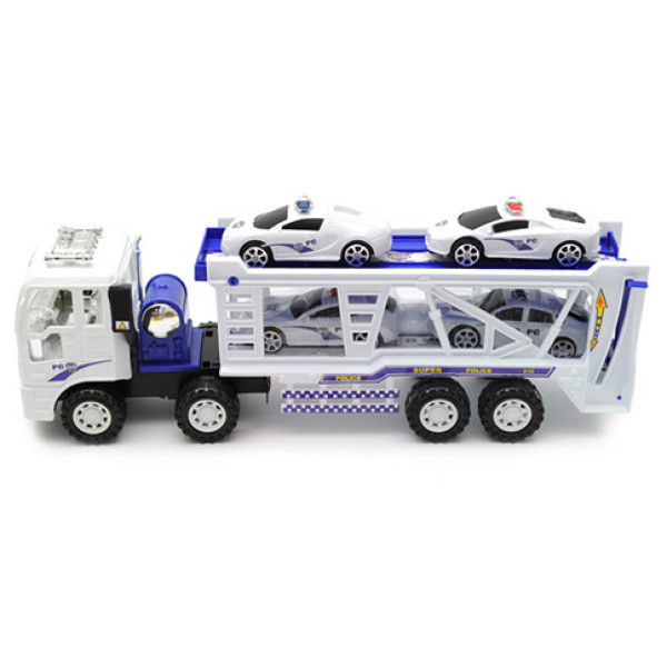 Автотрейлер "Поліція" + 4 машинки 457х122х17 см RJ6601A Автотрейлер "Поліція" + 4 машинки 457х122х17 см RJ6601A