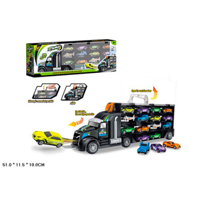 Трейлер інерційний з авто в коробці 51х115х10 см P858-A Трейлер інерційний з авто в коробці 51х115х10 см P858-A