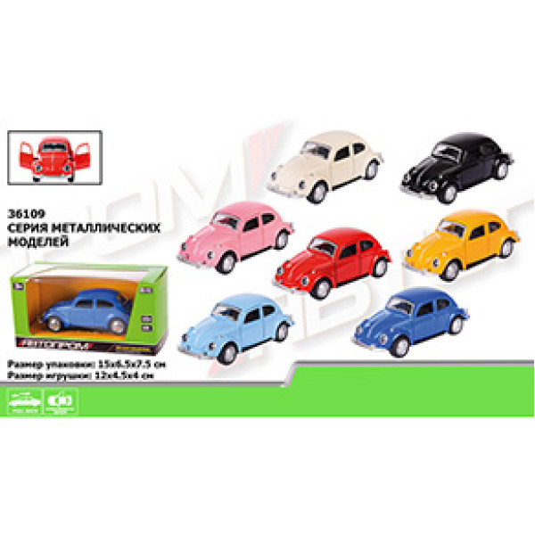 Машина метал 36109 "АВТОПРОМ" 1:36 7 кольорів відкр.двері в кор.152*6 36109
