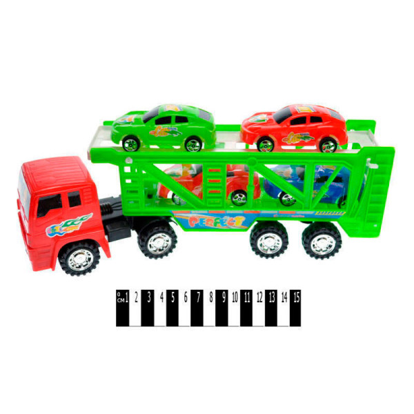 Автовоз інерційний 4 машинки 16 Автовоз інерційний 4 машинки 16