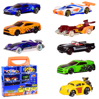 Набір машина метал 8 машинок у наборі у валізці RC1157 Набір машина метал 8 машинок у наборі у валізці RC1157