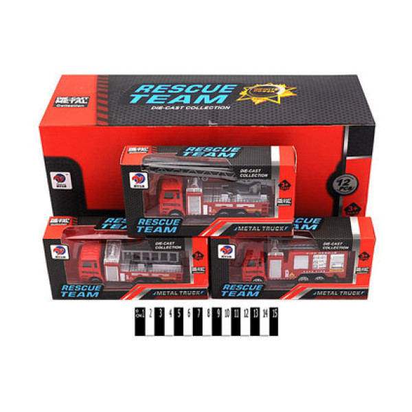 Набір пожежних машин металевих LY516-14