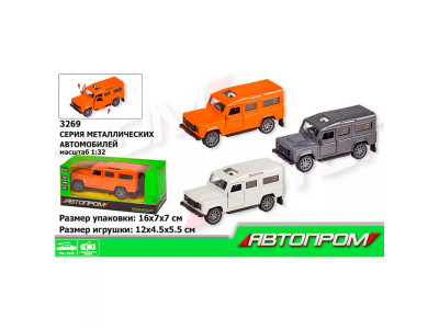 Іграшка машина метал арт 3269 "АВТОПРОМ" 1:324 кольор.відкр.двери у кор 3269