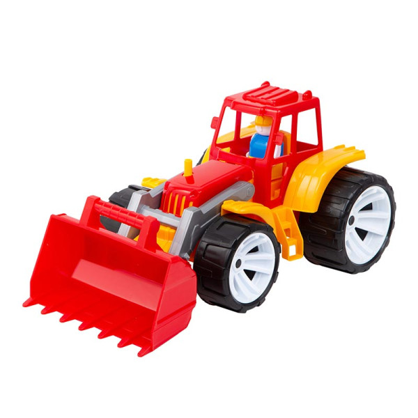 Іграшка дитяча "Трактор BAMS 1 ківш" кольорова кабіна BAMSIC арт.007/7 Б 007/7_Yellow-Red