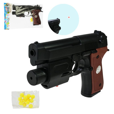 Пістолет арт. 757-1 (240шт) батар. лазер кульки пакет 15*10*3см 757-1 Пістолет арт. 757-1 (240шт) батар. лазер кульки пакет 15*10*3см 757-1