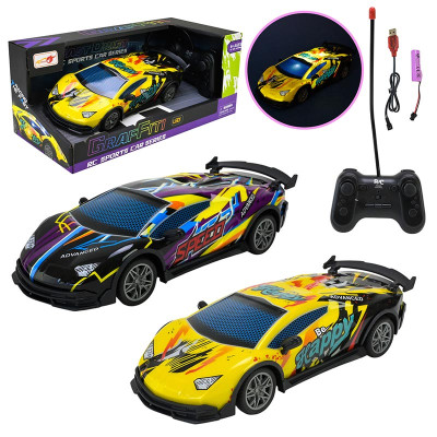 Машинка гоночна на радіокеруванні зі світлом на батарейках 998-3A