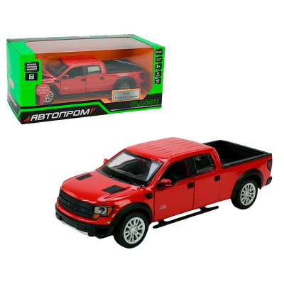 Машинка Автопром Ford F-150 SVT Raptor 1:34 металева зі світлом і звуком 68363_Red