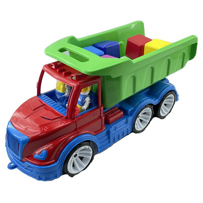 Машинка "Самоскид Mati " з кубиками Бамсик 009/14_Red-Green