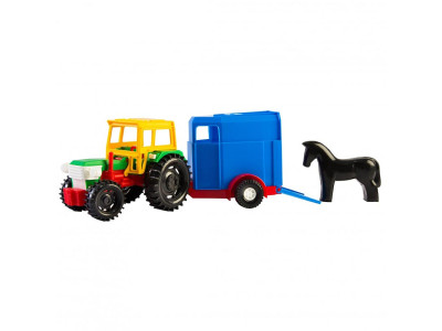 Трактор Tigres "Збираємо врожай" пластикова 39215_Horse-Carriage Green-Yellow-Blue