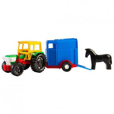Трактор Tigres "Збираємо врожай" пластикова 39215_Horse-Carriage Green-Yellow-Blue