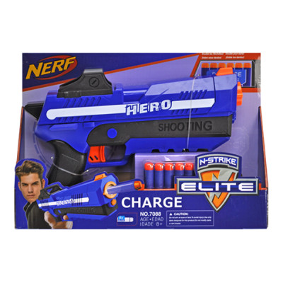 Бластер "NERF" на поролонових патронах в коробці 33х22х75 см 7088