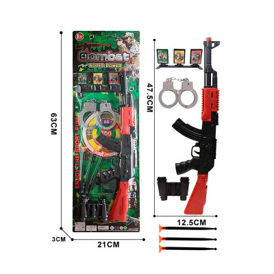 Зброя арт. 620-25 (144шт/2) автомат, наручники, 3 снаряди на присосці, приц 620-25
