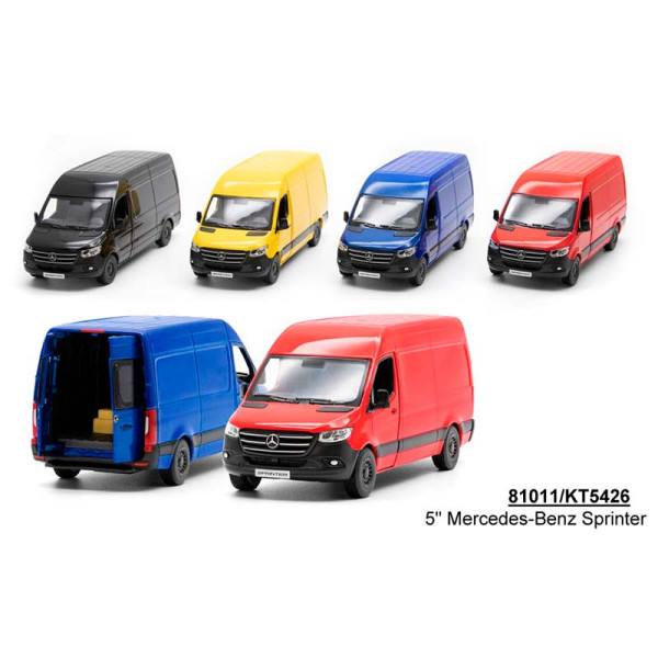 Машинка MERCEDES-BENZ Sprinter металева інерційна 4 кольори KT5426W Машинка MERCEDES-BENZ Sprinter металева інерційна 4 кольори KT5426W