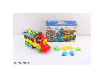 Паровозик зі світолм і звуком музчний 3204