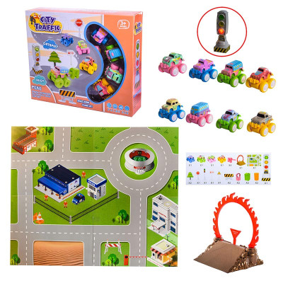 Ігровий килимок з дорогою і 4 машинками 20 аксесуарів RT001-3 Ігровий килимок з дорогою і 4 машинками 20 аксесуарів RT001-3