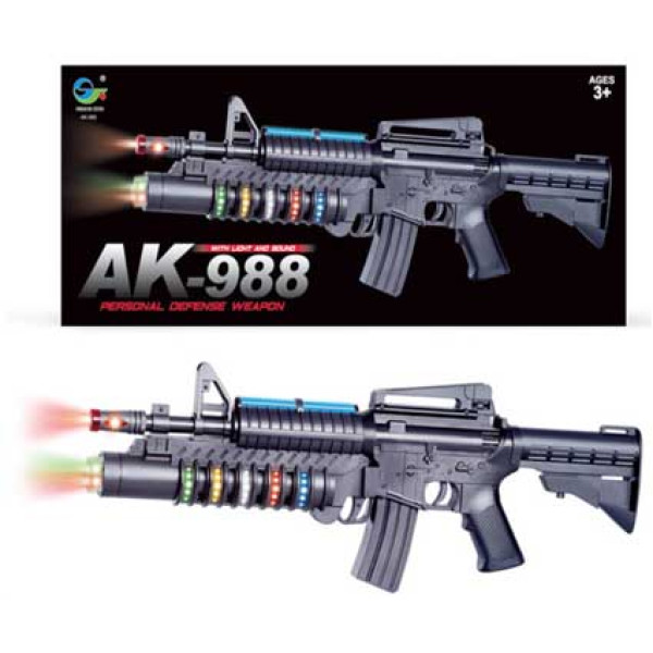 Автомат зі світловими і звуковими ефектами в коробі AK-988 Автомат зі світловими і звуковими ефектами в коробі AK-988